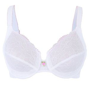 Glamorise 38C Wonderwire Lace Bra (Side-Smoothing) MAX-COMFORT White NEW